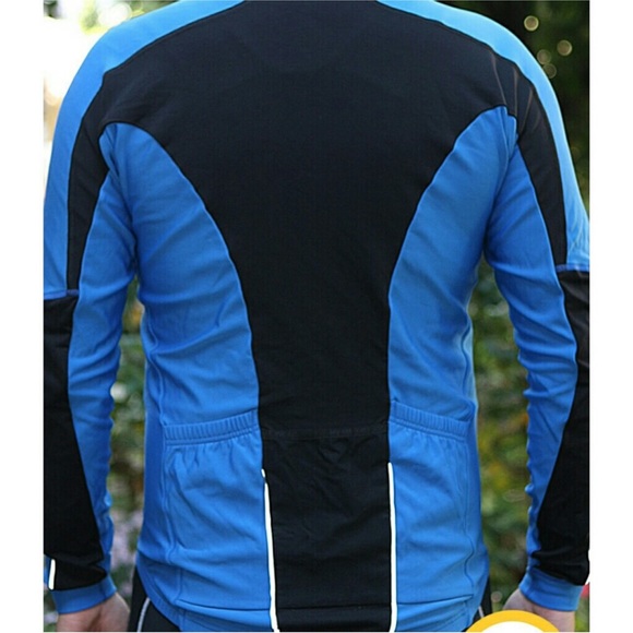 Gore Bike Wear Blue Black Soft Shell Full Zip Jacket Men Size XL - Picture 1 of 6